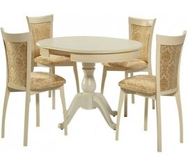 Обеденная группа (Стол Фабрицио-1 и 4 стула Тулон м/с), слоновая кость | Интернет магазин мебели и декора LifeDekor