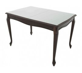 Стол «Кабриоль» 120x80 GLASS белый, орех темный | Интернет магазин мебели и декора LifeDekor