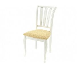 Стул «Кабриоль» с жесткой спинкой, Андрис вензель 160 беж, эмаль белая | Интернет магазин мебели и декора LifeDekor