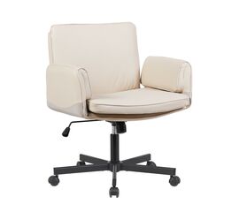 Кресло офисное TopChairs Foldo с откидными подлокотниками бежевое | Интернет магазин мебели и декора LifeDekor