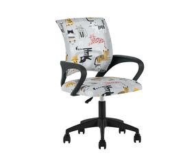Кресло офисное TopChairs Simple SN Junior принт Blue Cats пластик черный | Интернет магазин мебели и декора LifeDekor