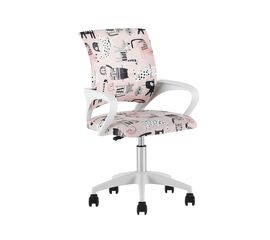 Кресло офисное TopChairs Simple SN Junior принт Pink Cats пластик белый | Интернет магазин мебели и декора LifeDekor