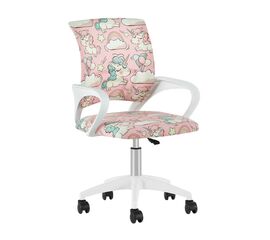Кресло офисное TopChairs Simple SN Junior принт Unicorns пластик белый | Интернет магазин мебели и декора LifeDekor