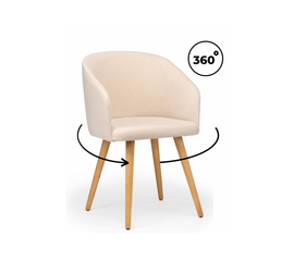 Стул деревянный Монер 360 бежевый (glory 03) / светлое дерево | Интернет магазин мебели и декора LifeDekor