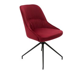 Кресло Etna винное, поворотное, черный металл | Интернет магазин мебели и декора LifeDekor