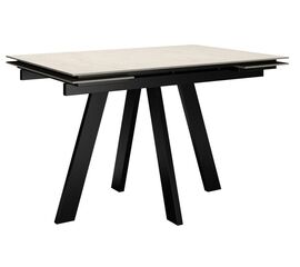 Стол DikLine DM110M Хромикс белый/опоры черные | Интернет магазин мебели и декора LifeDekor