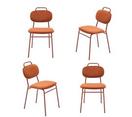 Комплект из 4-ух стульев MOLLY разборный терракотовый | Интернет магазин мебели и декора LifeDekor