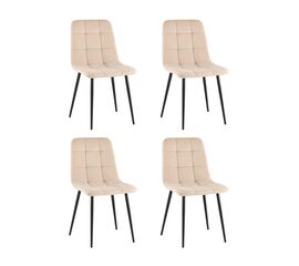 Стул Одди Original велюр бежевый 4 шт. | Интернет магазин мебели и декора LifeDekor