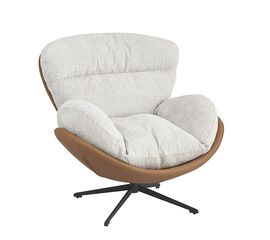 Кресло BLISS оранж/серый, экокожа, шенилл | Интернет магазин мебели и декора LifeDekor