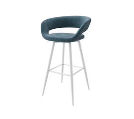 Комплект Стул полубарный Барни Р 700, b08 BLUE LUX/БЕЛЫЙ, | Интернет магазин мебели и декора LifeDekor