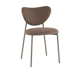 Стул Rina велюр коричневый каркас бежево-серый | Интернет магазин мебели и декора LifeDekor