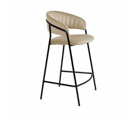 Стул полубарный Kelly, бархат бежевый 5 | Интернет магазин мебели и декора LifeDekor