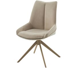 Стул OSKAR 360 град. поворот. RIELY-111 / PRESENT-120 Кремовый / Шампань каркас, ®DISAUR | Интернет магазин мебели и декора LifeDekor