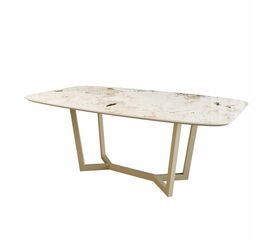 Стол овальный BENZ 160, керамика глянцевая, белая | Интернет магазин мебели и декора LifeDekor