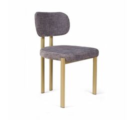 Стул Ervin, микромех Rozy dark grey / опоры шампань | Интернет магазин мебели и декора LifeDekor