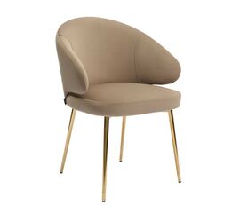Дизайнерский стул Cosmos на усиленной опоре, латте, основание золото | Интернет магазин мебели и декора LifeDekor