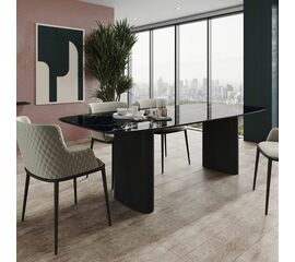 Стол обеденный Nolan 180, керамика глянцевая / две опоры овал | Интернет магазин мебели и декора LifeDekor