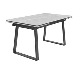 Стол DikLine DZ160 Мрамор Кандела cветло-серый/черные (2 уп.) | Интернет магазин мебели и декора LifeDekor