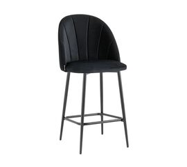Стул полубарный Логан SN велюр черный | Интернет магазин мебели и декора LifeDekor