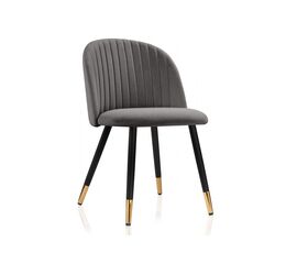 Стул на металлокаркасе Gabi темно-серый / черный / золотой | Интернет магазин мебели и декора LifeDekor