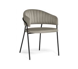 Стул на металлокаркасе Лукас бежевый / черный каркас | Интернет магазин мебели и декора LifeDekor