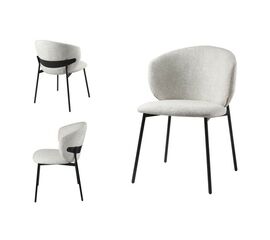 Стул БЕЛЛА, цвет H-14 Серый, велюр / черный каркас | Интернет магазин мебели и декора LifeDekor