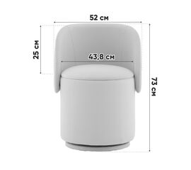 Пуф-трансформер Таунсвилл вращающийся с ящиком букле светло-серый | Интернет магазин мебели и декора LifeDekor