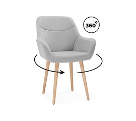 Стул деревянный Флюид 360 светло-серый (zd 960) / светлое дерево | Интернет магазин мебели и декора LifeDekor