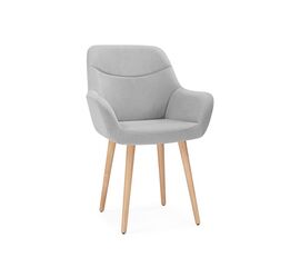 Стул деревянный Флюид светло-серый (zd 960) / светлое дерево | Интернет магазин мебели и декора LifeDekor