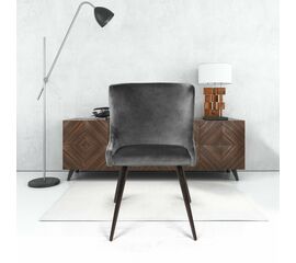 Стул Джаз поворотный 360 градуcов, бархат серый 27 | Интернет магазин мебели и декора LifeDekor