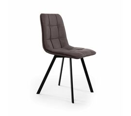 Стул Уно, бархат антрацит 14/ чёрный профиль | Интернет магазин мебели и декора LifeDekor