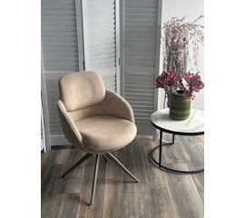 Стул ГРЕЙС (GRACE) 360 град., цвет БЕЖЕВЫЙ (PENA-120 / G1229-3, ткань / ЛАТТЕ каркас, ®DISAUR | Интернет магазин мебели и декора LifeDekor