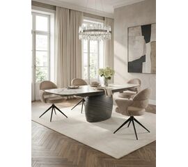 Стол ОАЗИС (OASIS) 200 БЕЖЕВЫЙ МРАМОР TL-331, испанская керамика / Бронзовый графит каркас, ®DISAUR | Интернет магазин мебели и декора LifeDekor