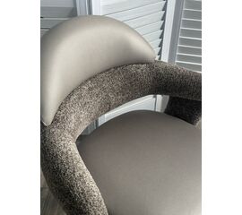 Стул ЖЕНЕВА (GENEVA) 360 град, СЕРЫЙ VEGA-88 / MIAMI-459, ткань / ЧЕРНЫЙ каркас, ®DISAUR | Интернет магазин мебели и декора LifeDekor