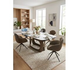 Стол ЛУССО (LUSSO) 200 БЕЛЫЙ МРАМОР TL-326, испанская керамика / Теплый графит каркас, ®DISAUR | Интернет магазин мебели и декора LifeDekor