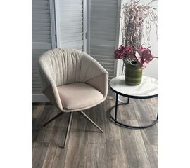 Стул ГИССЕН (GISSEN) 360 град., цвет ЛАТТЕ RIELY-111 / V885-3, ткань / ЛАТТЕ, ®DISAUR | Интернет магазин мебели и декора LifeDekor