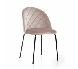 Стул Норд ромб, бархат пепельно-бежевый 25 | Интернет магазин мебели и декора LifeDekor