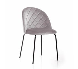 Стул Норд ромб, бархат светло-серый 26 | Интернет магазин мебели и декора LifeDekor