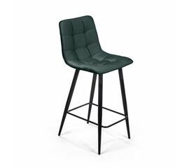 Стул полубарный Уно, бархат зелёный 19/ чёрный конус | Интернет магазин мебели и декора LifeDekor