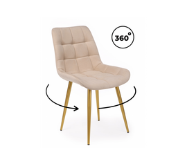 Стул на металлокаркасе Челси 360 К бежевый (zd 210) / золотой np | Интернет магазин мебели и декора LifeDekor
