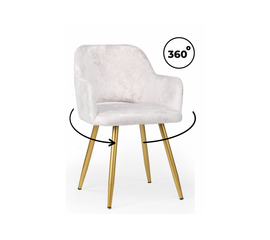 Стул на металлокаркасе Эолин 360 светло-бежевый (simple 011) / золотой | Интернет магазин мебели и декора LifeDekor