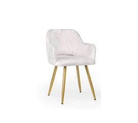 Стул на металлокаркасе Эолин светло-бежевый (simple 011) / золотой | Интернет магазин мебели и декора LifeDekor