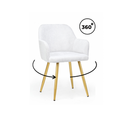 Стул на металлокаркасе Инфини 360 светло-серый (ocean 021) / золотой | Интернет магазин мебели и декора LifeDekor