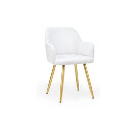 Стул на металлокаркасе Инфини светло-серый (ocean 021) / золотой | Интернет магазин мебели и декора LifeDekor