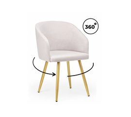 Стул на металлокаркасе Монер 360 светло-серый (glory 36) / золотой | Интернет магазин мебели и декора LifeDekor