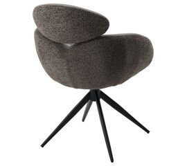 Стул ГУННАР (GUNNAR) 360 град, цвет СЕРЫЙ VEGA-88 / MIAMI-459, ткань / ЧЕРНЫЙ каркас, ®DISAUR | Интернет магазин мебели и декора LifeDekor