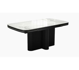 Стол DikLine SKO160 Керамика Пандора Серый глянец YB8020122BG/подстолье черное/опоры черные (2 уп.) | Интернет магазин мебели и декора LifeDekor