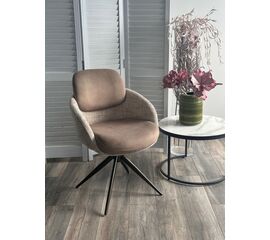 Стул ГРЕЙС (GRACE) 360 град, цвет КАПУЧИНО PENA-172 / G1229-7, ткань / ШОКОЛАДНОЕ ЗОЛОТО, ®DISAUR | Интернет магазин мебели и декора LifeDekor