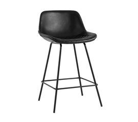 Стул полубарный Деймон экокожа черный | Интернет магазин мебели и декора LifeDekor