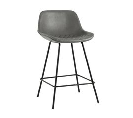 Стул полубарный Деймон экокожа серый | Интернет магазин мебели и декора LifeDekor